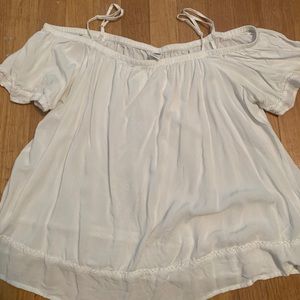 White off the shoulder t